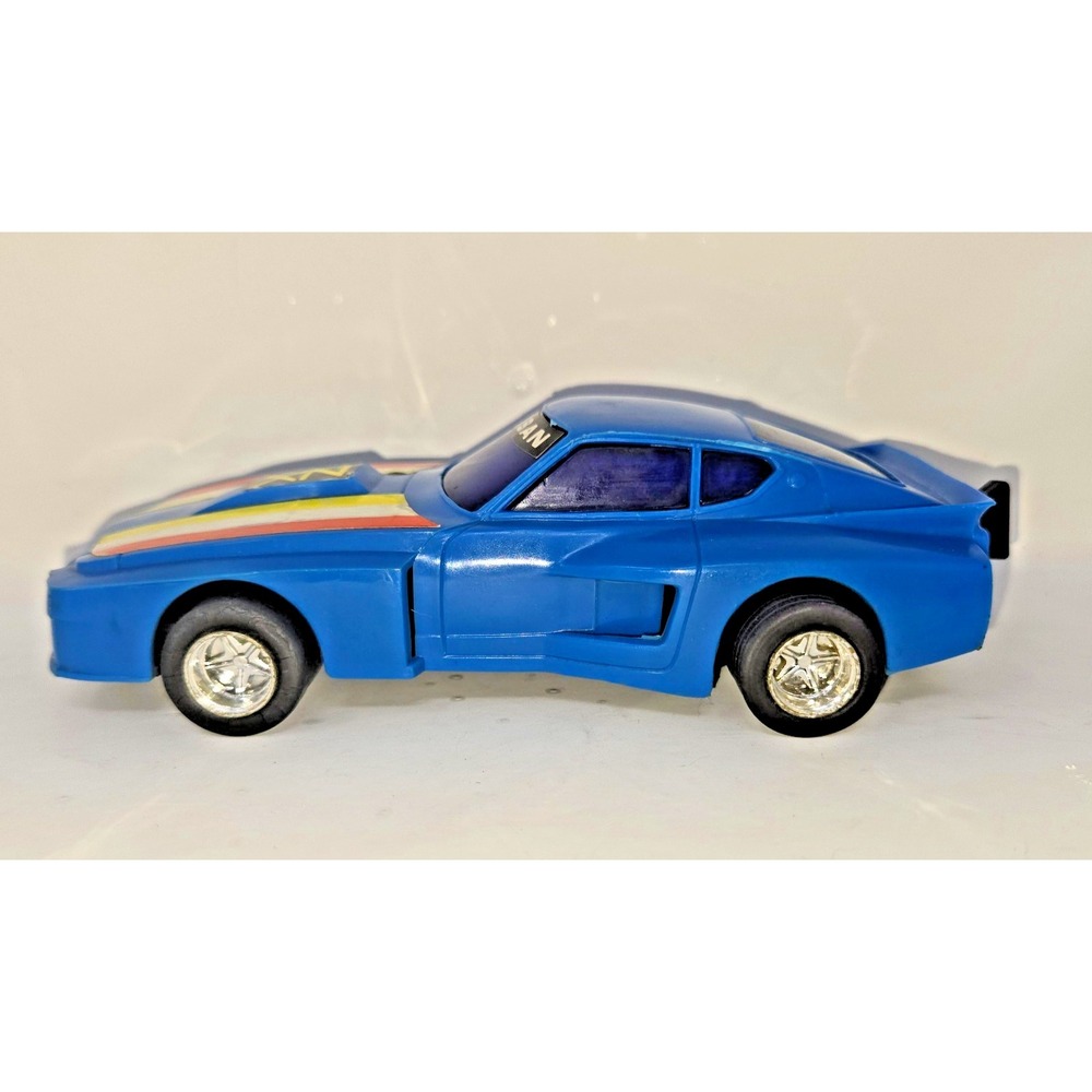 Lanard Toys Pull String Nissan ZX Blue Race Car Pull Cord 1982 Works Vintage - Picture 4 of 16